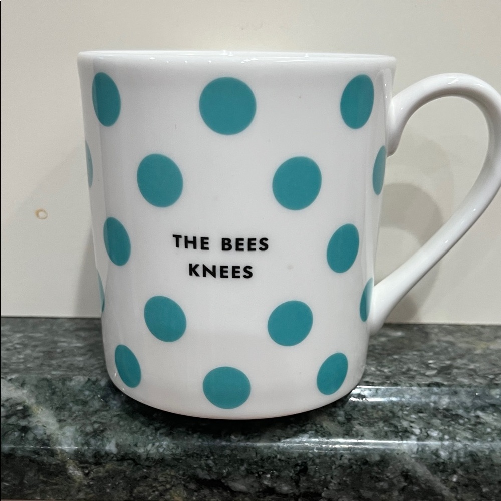 kate spade White and Blue Polka Dot Mug